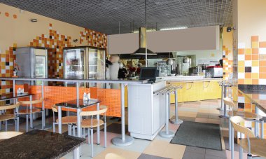 parlak renklerde Avrupa Restoran