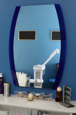 interior of modern beauty salon clipart