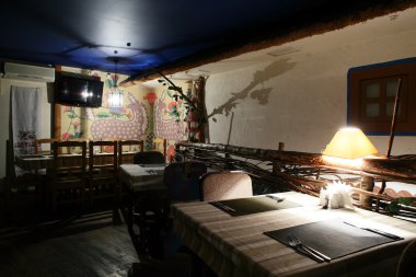 parlak renklerde Avrupa Restoran