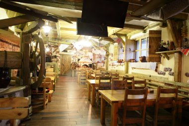 parlak renklerde Avrupa Restoran