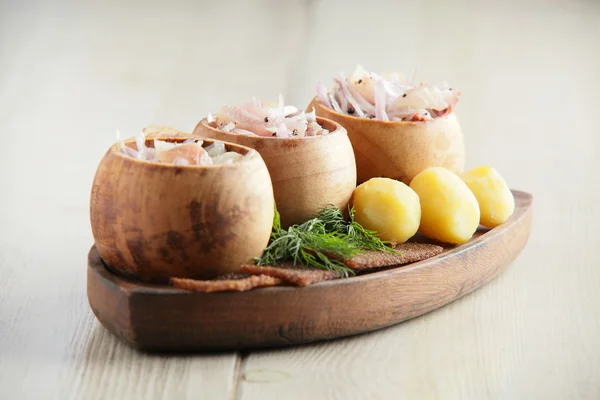 Carne sabrosa sobre fondo blanco — Foto de Stock