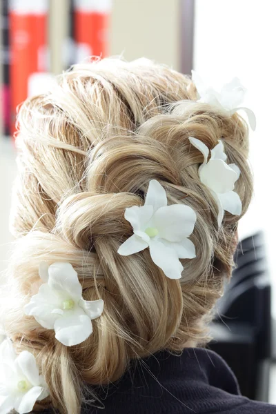 Girl hair cut in beauty salon — Stock Photo, Image