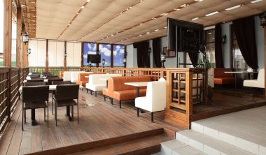 parlak renklerde Avrupa Restoran