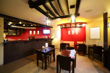 parlak renklerde Avrupa Restoran