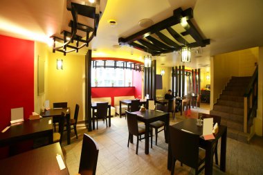 parlak renklerde Avrupa Restoran