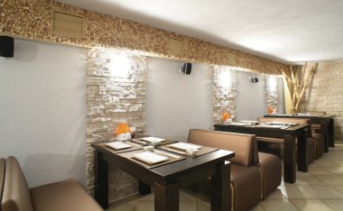 parlak renklerde Avrupa Restoran