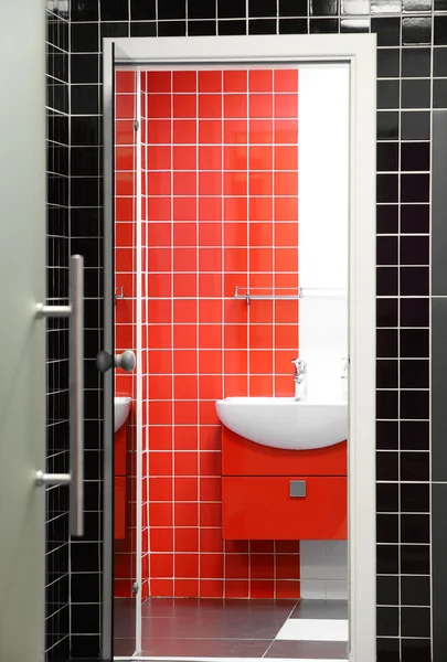 Interior of modern toilet in european style — Stock Photo, Image