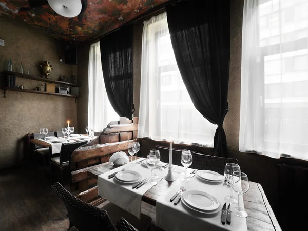 Restaurant european în culori strălucitoare — Fotografie, imagine de stoc