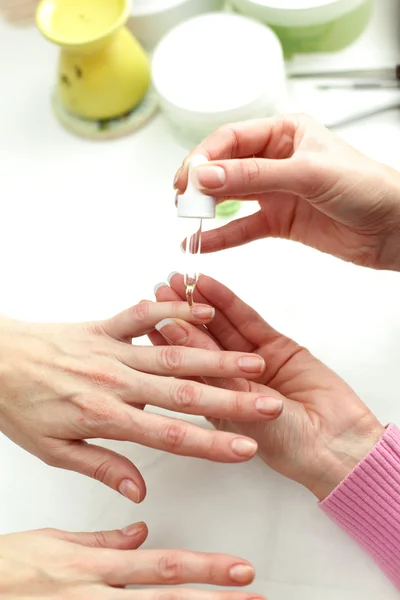 Nail care on white background — Stock Photo, Image