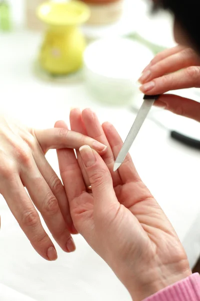 Nail care on white background — Stock Photo, Image