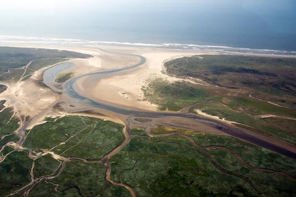 Вид Повітря Над Шлюзом Texel — стокове фото