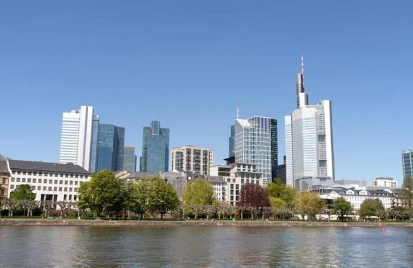 Frankfurt Skyline River Main — Stock Photo, Image