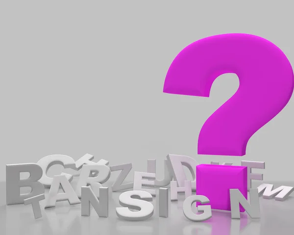 Frame letters with question mark on clean board as an idea for a school banner for your social media on gray background. Back to school concept border. 3d rendering