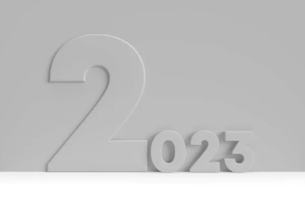 Abstract Modern New Year 2023 Gray Wall Idea Grey Presentation — Fotografia de Stock