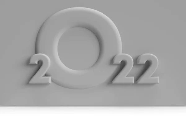 Abstract Modern New Year 2022 Gray Wall Idea Grey Presentation — Stok fotoğraf