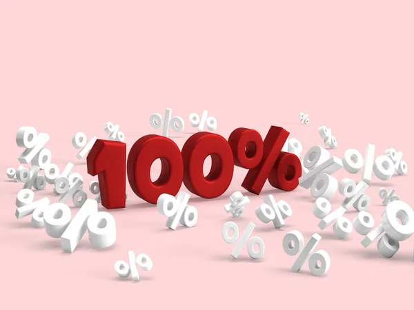 100 Percent Sale Funny Banner Promotion Lot White Small Percentages — Stockfoto