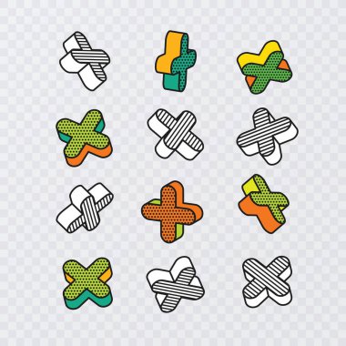 Renkli dizi tarzında pop sanat, vektör eps 10 3d grafik öğeleri