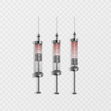 Cam şırınga, siyah beyaz renkli ve gerçekçi klasik şırıngalı.