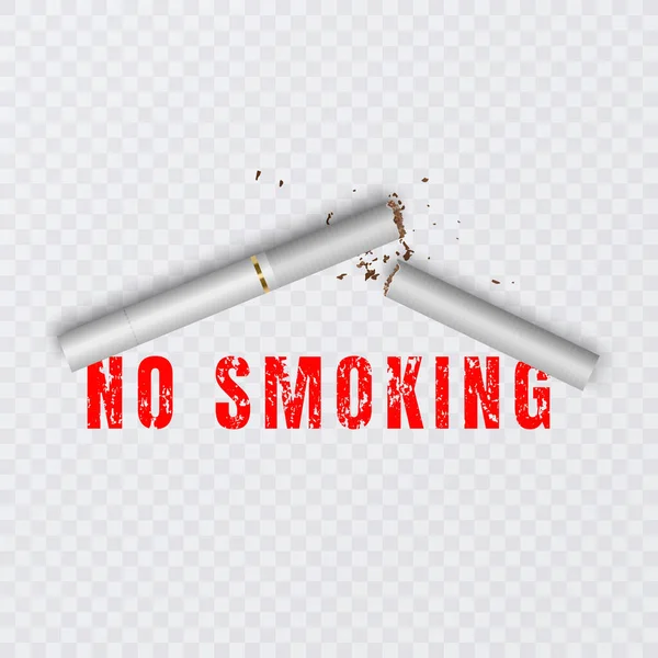 禁煙赤標識 白の背景に隔離された ベクトル形式 — ストックベクタ