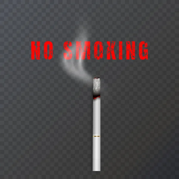 Forbidden Smoking Red Sign Isolated White Background Vector Format — 图库矢量图片