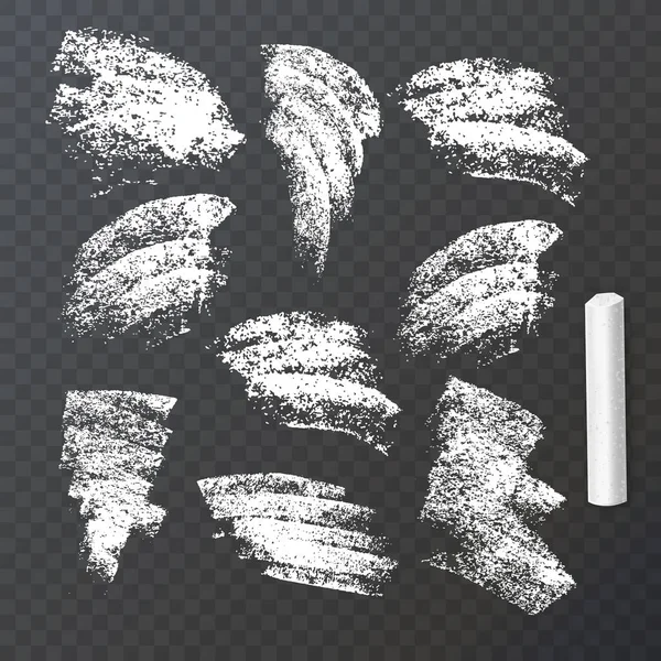 Chalk Texture Stripes Design Elements Scribble Hand Drawn Chalk Black — Stock vektor