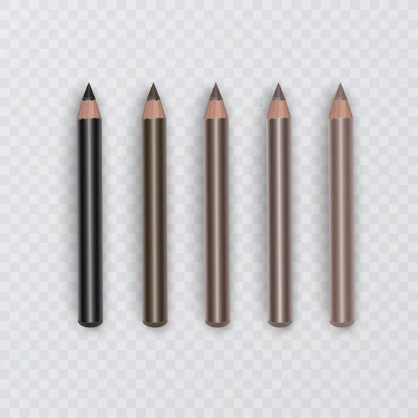 Eyebrow Pencil Color Swatch Vector Illustration Beauty Pencil Vector Format — Vettoriale Stock