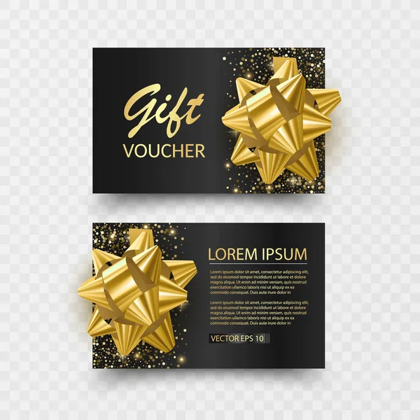 Conjunto Gift Voucher Card Template Publicidade Venda Modelo Com Textura —  Vetores de Stock