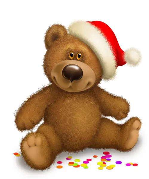 Christmas Teddy bear — Stock Photo, Image