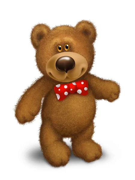 Teddy bear with a bow Stock Photo