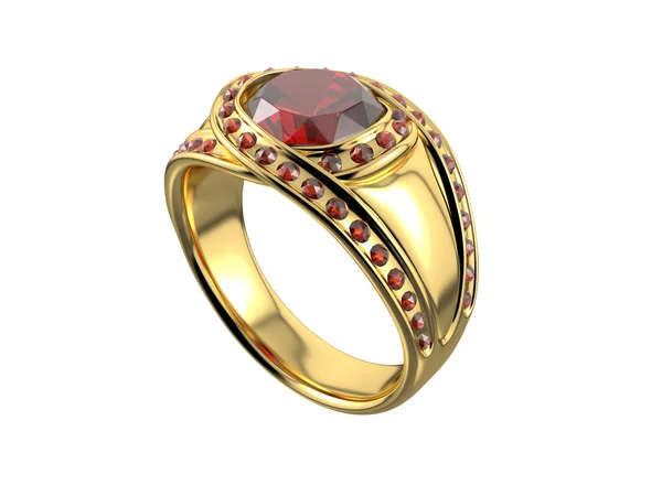 Golden Ring with Diamond — Stock Photo, Image