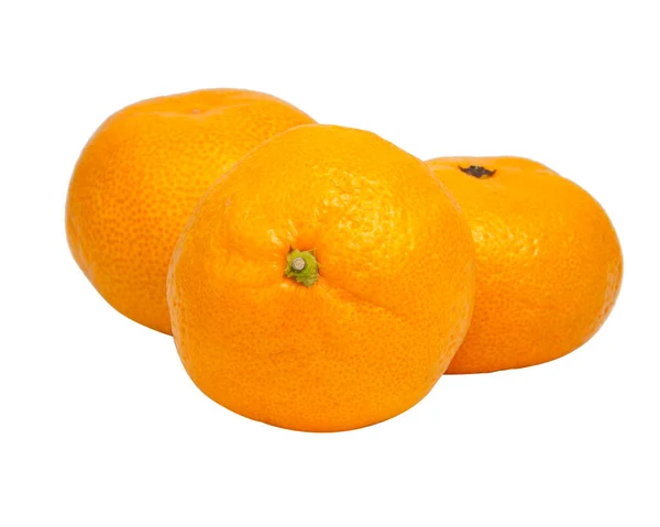 Citrus Mandarijn Vruchten Geïsoleerd Witte Achtergrond — Stockfoto