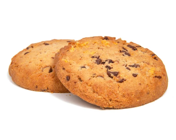 Ciasteczka Czekolady Amerykański Styl Żywności Izolowane Białym Tle — Zdjęcie stockowe