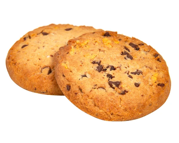 Galletas Con Chocolate Americano Alimentos Aislados Fondo Blanco — Foto de Stock