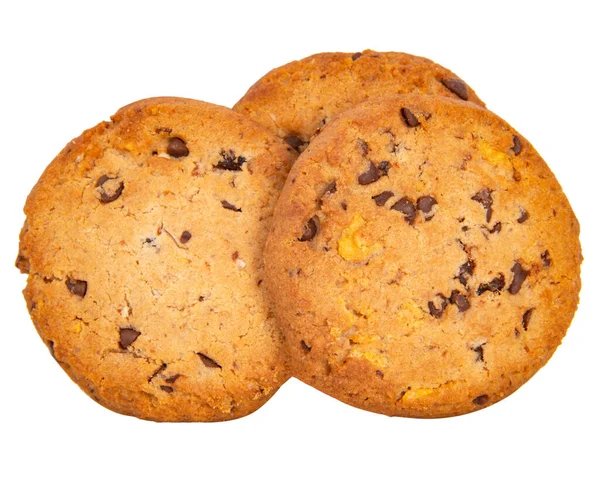 Печиво Шоколадним Американським Стилем Їжа Ізольована Білому Тлі — стокове фото