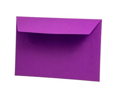 Beyaz arkaplanda izole edilmiş postalar için el işi kağıt zarfı