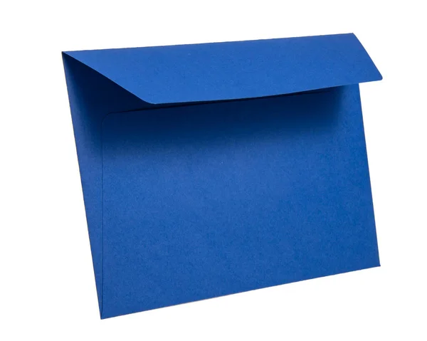 Envelope Papel Artesanal Para Correio Isolado Fundo Branco — Fotografia de Stock