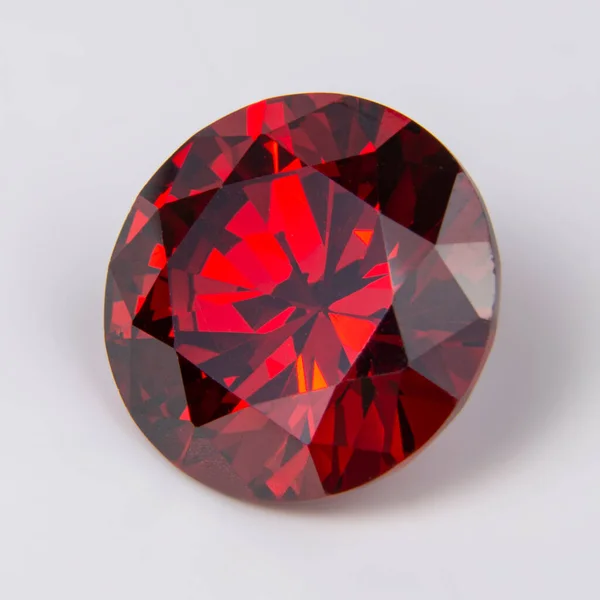 Elegante Ronde Rode Steen Diamanten Juwelen Witte — Stockfoto