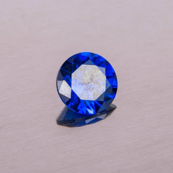 Elegante Ronde Blauwe Steen Diamanten Juwelen Witte — Stockfoto