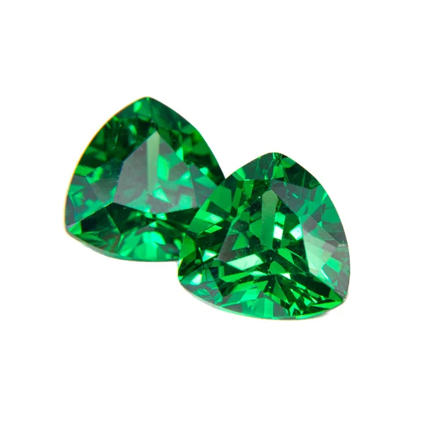 Elegante Smaragd Groene Steen Diamanten Juwelen Witte — Stockfoto