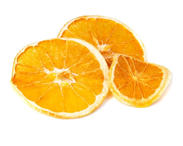 Seco Naranja Fripsy Fruta Alimentos Dieta Rebanadas Aislado Fondo Blanco — Foto de Stock