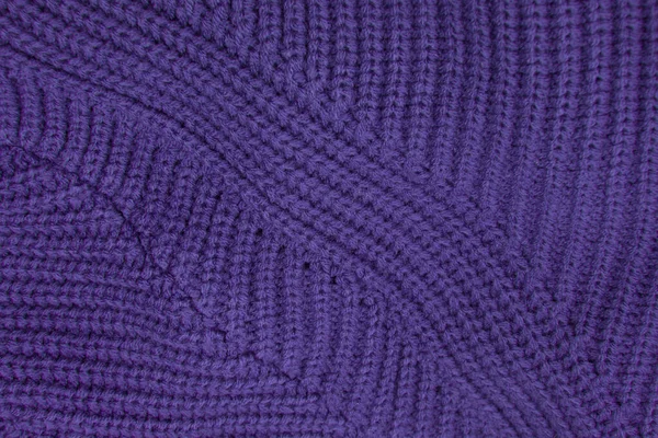 Violett Gestrickt Hintergrund Textur Material Neu — Stockfoto