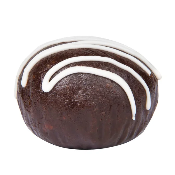 Kuchen Rum Trüffelkugel Schokolade Isoliert Auf Dem Weißen Hintergrund — Stockfoto