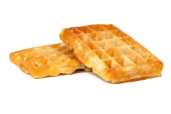 Belgian Waffle Baked Tasty Isolated White Background — ストック写真