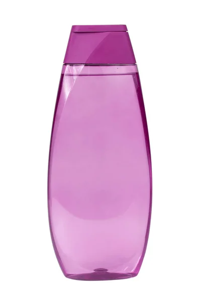 Шампунь Розовой Бутылки Пластиковый Контейнер Лосьоном Белом Фоне — стоковое фото