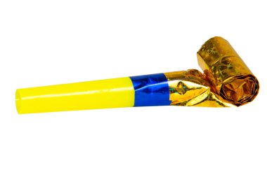 Parti düdüğü beyaz arka planda izole edildi