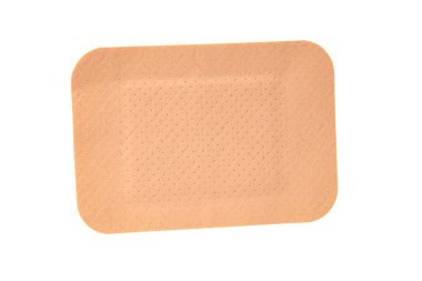 Beyaz arka planda izole edilmiş tıbbi büyük elastik alçı.