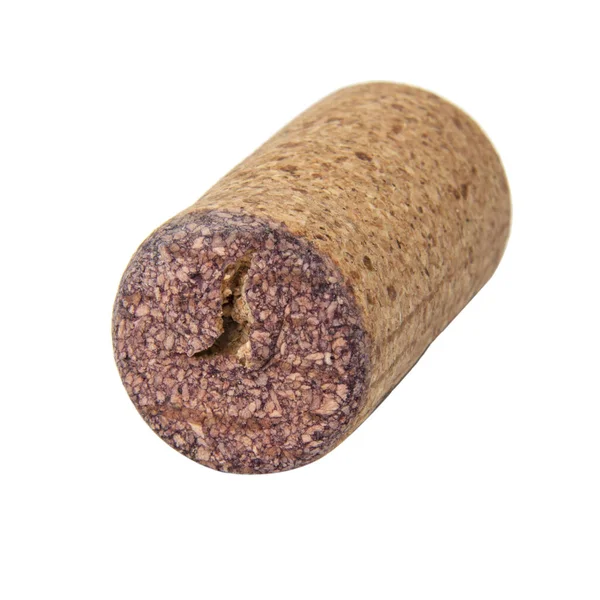 Wine Beige Cork Winery Isolated White Background — Stockfoto