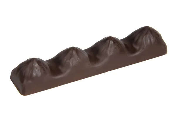Chocolate Sweet Candy Nut Glazed Half Isolated White Background — Stok fotoğraf