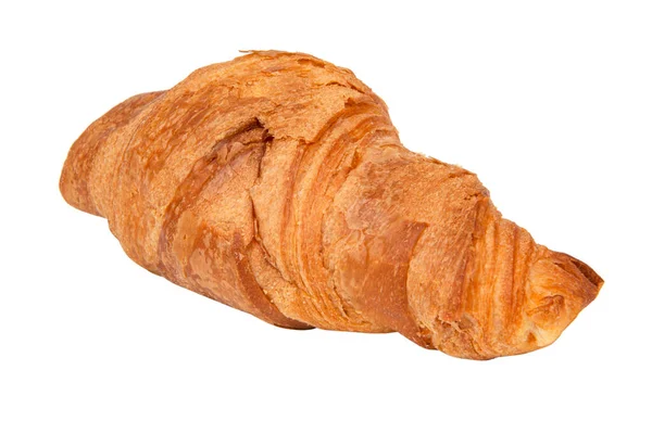 Francia Croissant Cseresznye Dzsem Kitöltése Elszigetelt Fehér Háttér — Stock Fotó