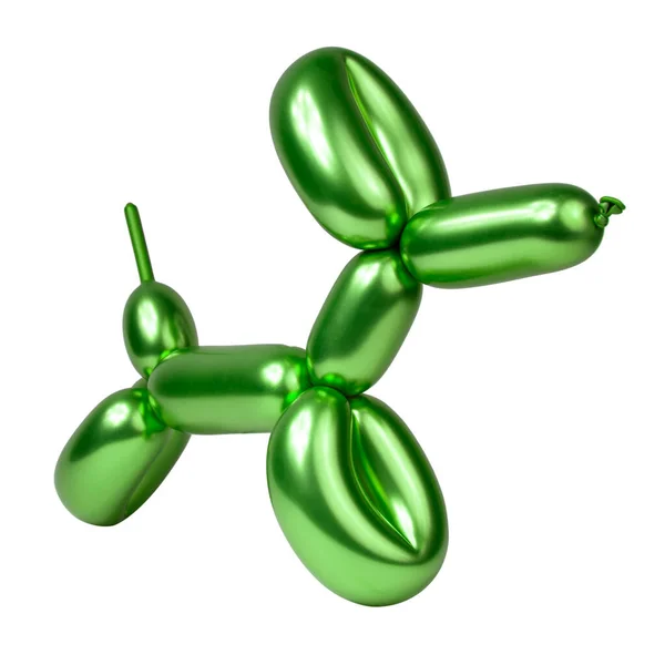 Shiny Balloon Model Dog Isolated White Background — 스톡 사진